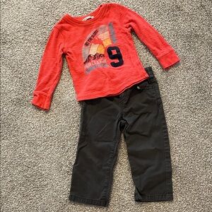 RUUM American Kids' waffle top & pants set